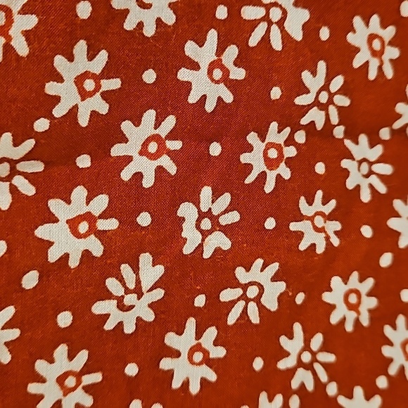 💕NATALIE MARTIN💕 Long Sleeve Tassel Top ~ Rust Floral Print Large - Picture 9 of 12